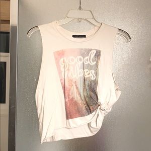 Brandy Melville Good Vibes Crop Tank